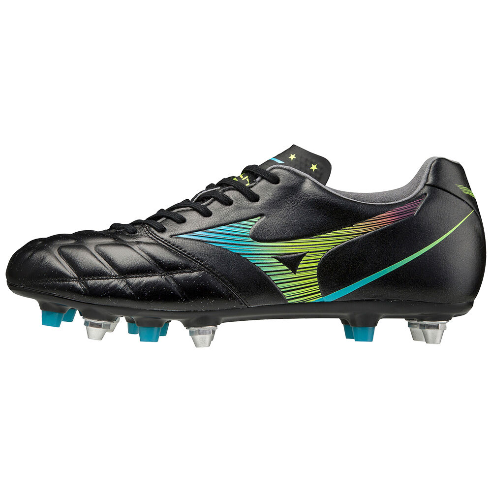 Scarpe Calcio Mizuno Rebula Cup Japan Mix Uomo - Nere/Blu Verde Acqua - 25137-XCQR